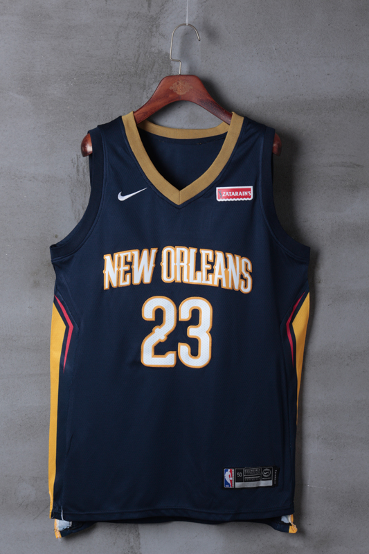 2018 Men NBA New Orleans Pelicans 23 Davis blue game jerseys